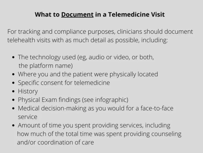 Telemedicine Documentation Guidelines for Every Visit